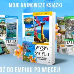Książki o Włoszech, w tym o Sycylii, pokazują piękne krajobrazy i zachęcają do odkrywania tej słonecznej wyspy. Idealne na upalne dni, gdy sycylia temperatura zachwyca.